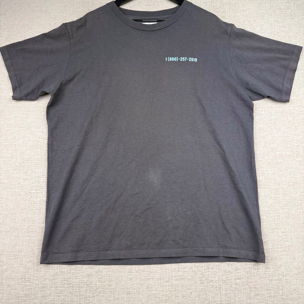 M+RC NOIR Mens XL Suicide Prevention Center Graphic T-Shirt Faded Black XL